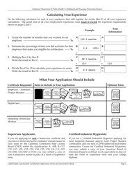 Form CDPH8488 Application for Lead Certification - California, Page 4