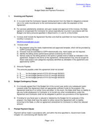 Form RFA20-10014 Exhibit B Budget Detail and Payment Provisions - California