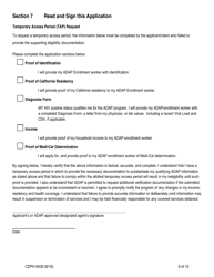 Form CDPH8439 AIDS Drug Assistance Program Enrollment Application - California, Page 9