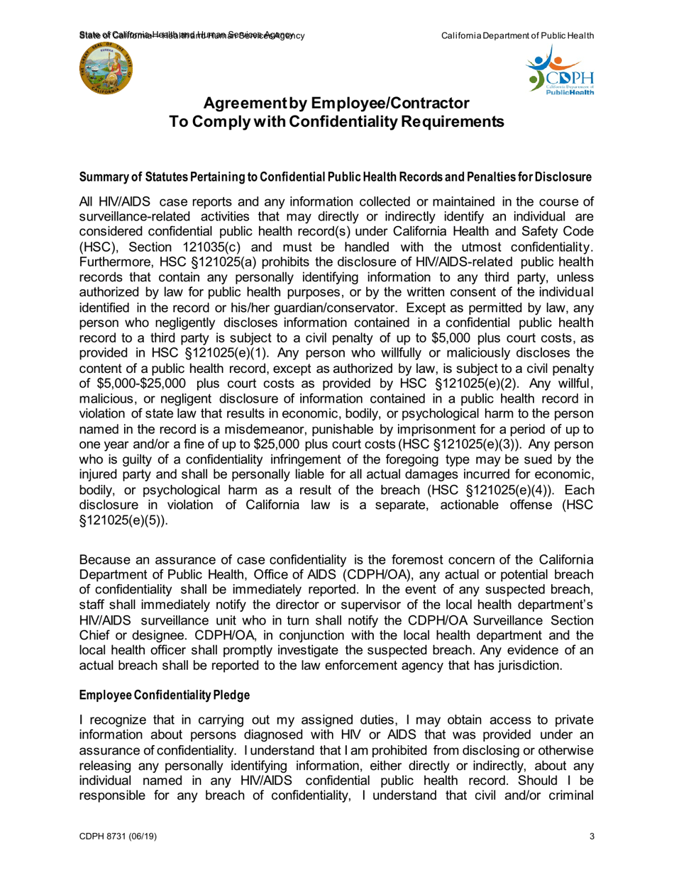 Form CDPH8731 AIDS Drug Assistance Program New Enrollment Worker Training Request - California, Page 3