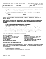 Form CDPH8711 X-Ray Bone Densitometry Supervisor and Operator Permit Application - California, Page 2