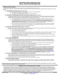 Form CDPH283B Certified Nurse Assistant (Cna) Initial Application - California, Page 2