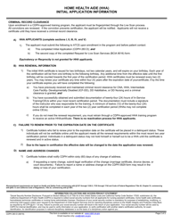 Form CDPH283D Home Health Aide (Hha) Initial Application - California, Page 2