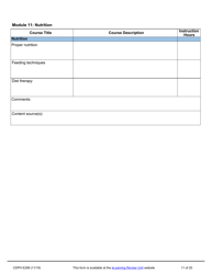 Form CDPH E299 Online Nurse Assistant Training Program Curriculum Vendor Application - California, Page 11