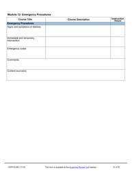 Form CDPH E299 Online Nurse Assistant Training Program Curriculum Vendor Application - California, Page 12