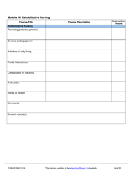 Form CDPH E299 Online Nurse Assistant Training Program Curriculum Vendor Application - California, Page 14