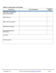 Form CDPH E299 Online Nurse Assistant Training Program Curriculum Vendor Application - California, Page 15