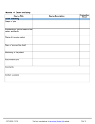 Form CDPH E299 Online Nurse Assistant Training Program Curriculum Vendor Application - California, Page 16