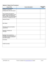 Form CDPH E299 Online Nurse Assistant Training Program Curriculum Vendor Application - California, Page 9