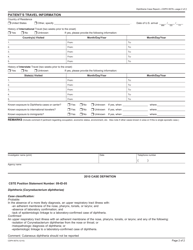 Form CDPH8579 Diphtheria Case Report - California, Page 2