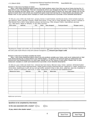 Cyclosporiasis National Hypothesis Generating Questionnaire - California, Page 4