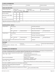 Form CDPH8297 Neonatal Listeriosis Case Report - California, Page 2