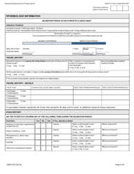 Form CDPH8701 Hepatitis E Case Report - California, Page 4