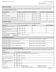 Form CDPH8701 Hepatitis E Case Report - California, Page 5