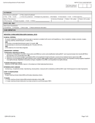Form CDPH8701 Hepatitis E Case Report - California, Page 7