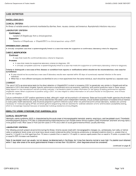 Form CDPH8639 Shigellosis Case Report - California, Page 7