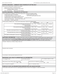 Form CDPH9003 Acute Respiratory Illness Outbreak Report Form - California, Page 2