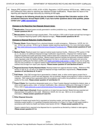 Form CalRecycle876 Reporting Year Disposal Tonnage Modification Request and Certification - California, Page 3