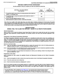 Form CDTFA-770-DVW Diesel Fuel Tax Claim for Refund &quot; Sales to Ultimate Purchasers - California, Page 2