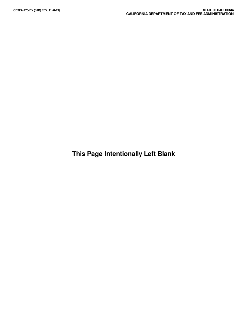 Form CDTFA-770-DV Diesel Fuel Ultimate Vendor Report / Claim for Refund - California, Page 2