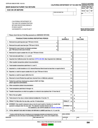 Document preview: Form CDTFA-501-BM Beer Manufacturer Tax Return - California