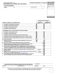 Document preview: Form CDTFA-501-DGSR Government Entity Diesel Fuel Tax Return (Split Rate) - California