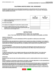 Form CDTFA-501-DGSR &quot;Government Entity Diesel Fuel Tax Return (Split Rate)&quot; - California, Page 2