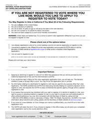 Form CDTFA-6 &quot;National Voter Registration Act (Nvra) Declination Form&quot; - California