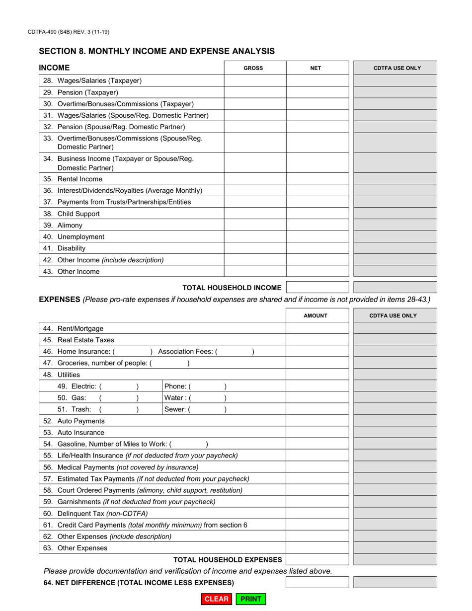 Form CDTFA-490 Offer in Compromise Application - California, Page 10