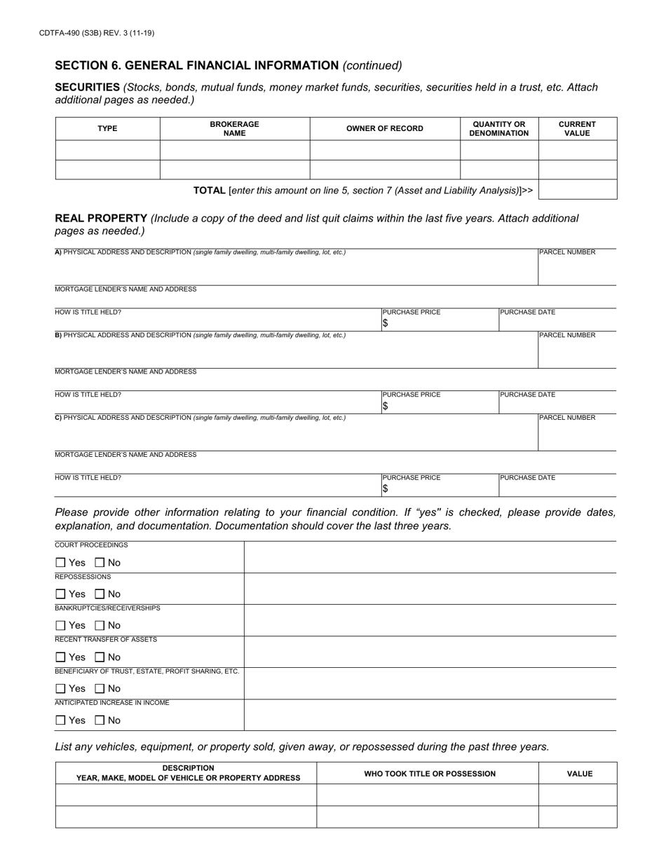 Form CDTFA-490 Offer in Compromise Application - California, Page 8