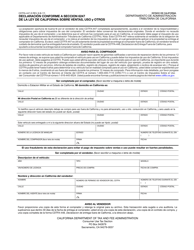 Document preview: Formulario CDTFA-447-S Declaracion Conforme a La Seccion 6247 De La Ley De California Sobre Ventas Y Uso - California (Spanish)