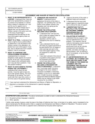 Document preview: Form FL-694 Advisement and Waiver of Rights for Stipulation - California