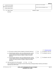 Form APP-014 Appellant&#039;s Proposed Settled Statement (Unlimited Civil Case) - California, Page 3