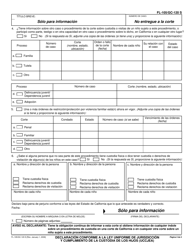 Formulario FL-105 S (GC-120 S) Declaracion Conforme a La Ley Uniforme De Jurisdiccion Y Cumplimiento De La Custodia De Los Hijos (Uccjea) - California (Spanish), Page 2
