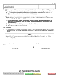 Form FL-326 Declaration of Private Child Custody Evaluator Regarding Qualifications - California, Page 2