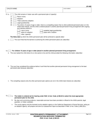 Form JV-442 Eighteen-Month Permanency Attachment: Reunification Services Terminated (Welf. &amp; Inst. Code, 366.22) - California, Page 3