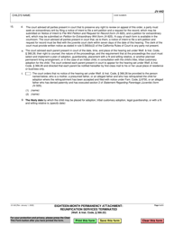 Form JV-442 Eighteen-Month Permanency Attachment: Reunification Services Terminated (Welf. &amp; Inst. Code, 366.22) - California, Page 4