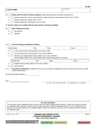 Form JV-435 Findings and Orders After 12-month Permanency Hearing - California, Page 5