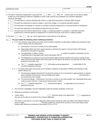 Form JV-683 Findings and Orders After Hearing to Modify Delinquency Jurisdiction to Transition Jurisdiciton for Ward Older Than 18 Years of Age - California, Page 3
