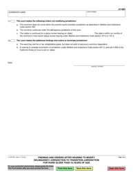 Form JV-683 Findings and Orders After Hearing to Modify Delinquency Jurisdiction to Transition Jurisdiciton for Ward Older Than 18 Years of Age - California, Page 4