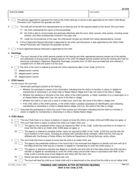 Form JV-410 Findings and Orders After Detention Hearing (Welf. &amp; Inst. Code, 319) - California, Page 2