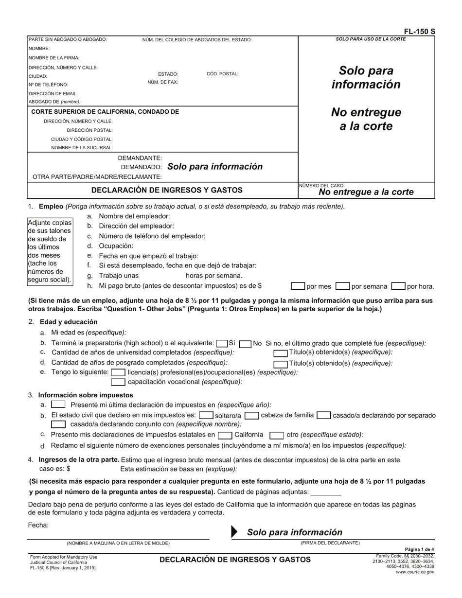 Formulario FL150 S Download Printable PDF or Fill Online