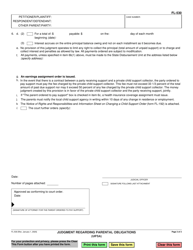Form FL-530 Judgment Regarding Parental Obligations (Uifsa) - California, Page 3