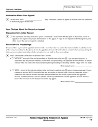 Form CR-134 Notice Regarding Record on Appeal (Misdemeanor) - California, Page 2