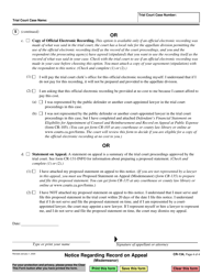 Form CR-134 Notice Regarding Record on Appeal (Misdemeanor) - California, Page 4