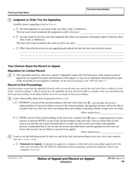 Form CR-142 Notice of Appeal and Record on Appeal (Infraction) - California, Page 2