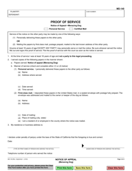 Form MD-140 Notice of Appeal (Menacing Dog) - California, Page 2