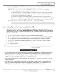 Formulario GV-109 S Aviso De Audiencia De La Corte - California (Spanish), Page 2