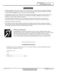 Formulario GV-109 S Aviso De Audiencia De La Corte - California (Spanish), Page 3