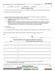 Form DE-115 (GC-015) Notice of Hearing on Petition to Determine Claim to Property - California, Page 2